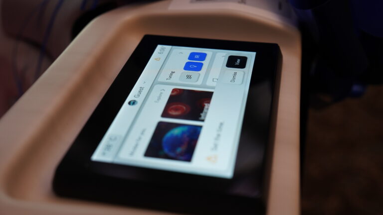 Jacuzzi J-500 control panel touchscreen display